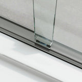 60 Inch Double Sliding Shower Door with Thick Aluminum Frame Model BE6072-BN