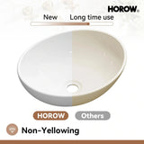 Above Counter Bathroom Sink with Oval Ceramic Model C4034W