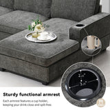 117.5" U-Shaped Sectional Sofa