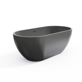 63 Inch Solid Surface Oval Shape Freestanding Bathtub