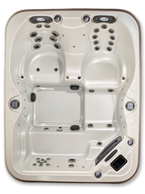 Quattro Hot Tub 4-Person Spa – Compact Design with Lounger and Captain’s Chair