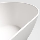 59" Freestanding Bathtub, Oval Shaped Stone Resin Freestanding Tubs