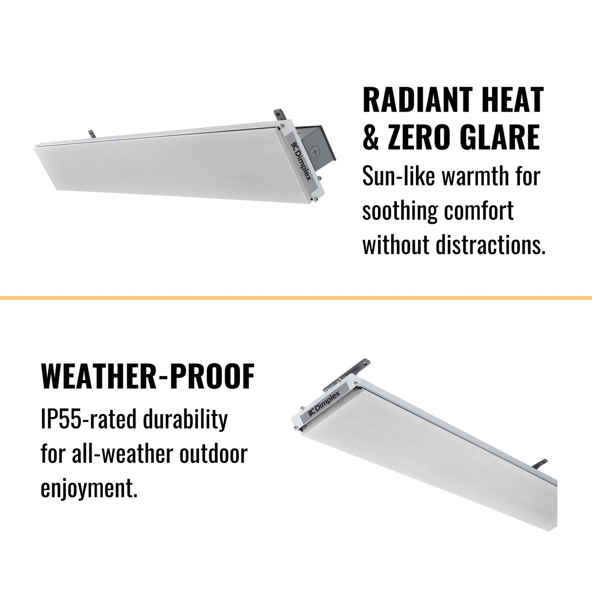 Dimplex DLW 70" Noiseless Radiant Electric Heater For Outdoor And Indoor, 3200W [DLW3200W24]
