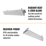 Dimplex DLW 70" Noiseless Radiant Electric Heater For Outdoor And Indoor, 3200W [DLW3200W24]