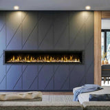 Dimplex Ignite Evolve Built-In Frosted Tumbled Glass Linear Electric Fireplace With Heat Boost System & Trim Kit