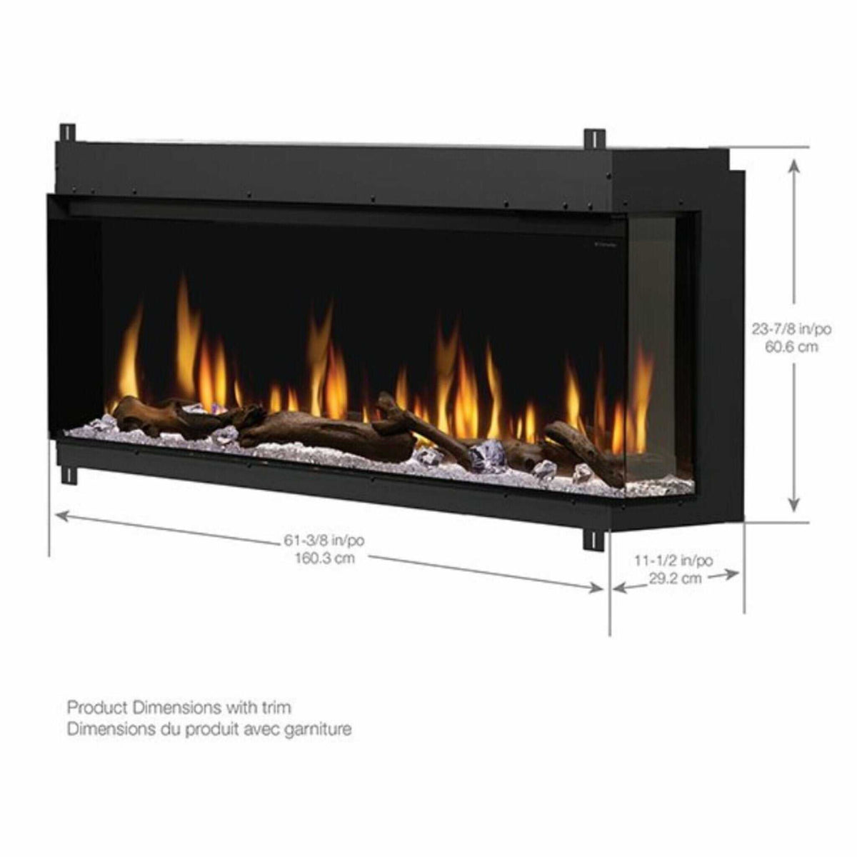Dimplex IgniteXL Bold 60-Inch Built-In Linear Modern Electric Fireplace With Multi Colored Flames [XLF6017-XD]
