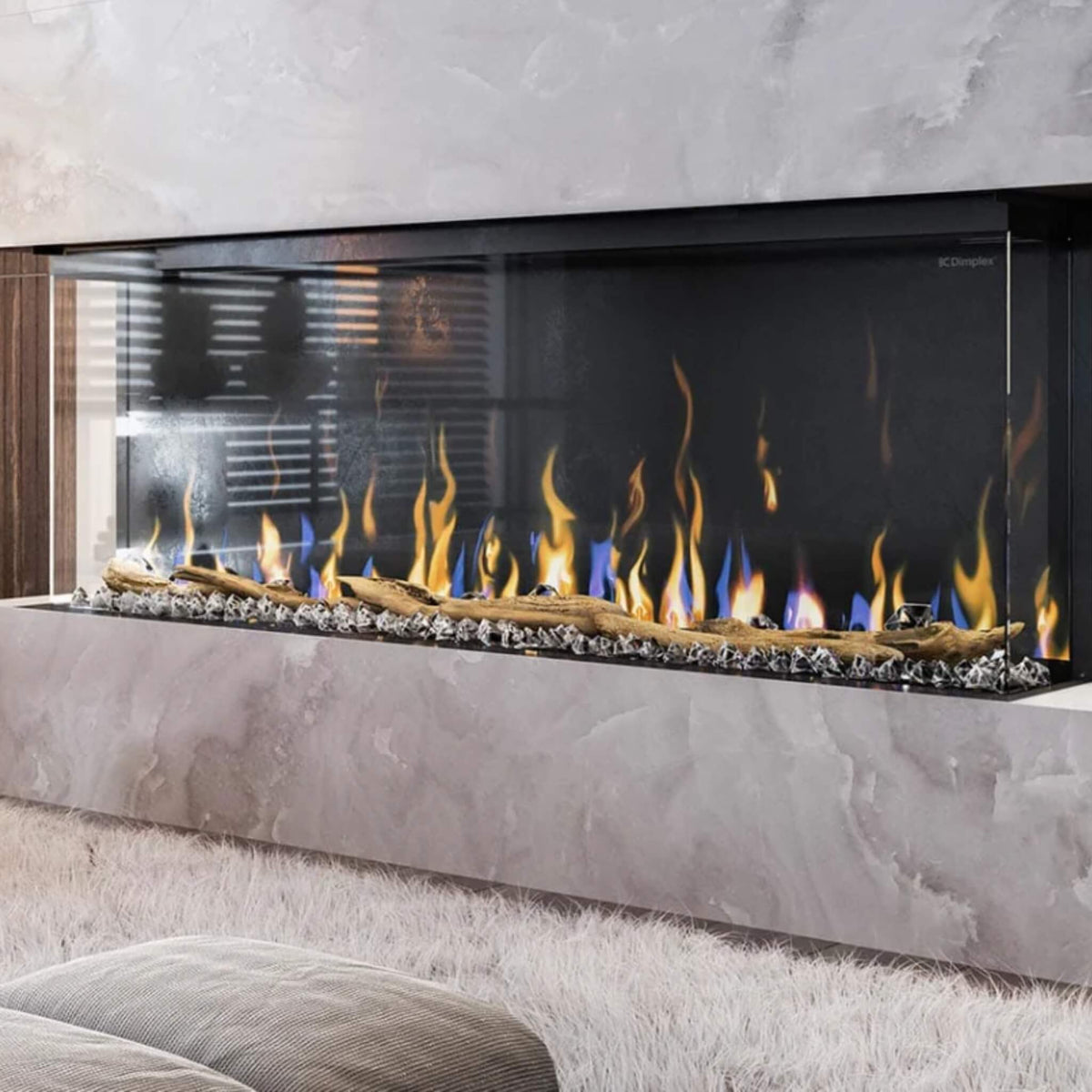 Dimplex IgniteXL Bold 60-Inch Built-In Linear Modern Electric Fireplace With Multi Colored Flames [XLF6017-XD]