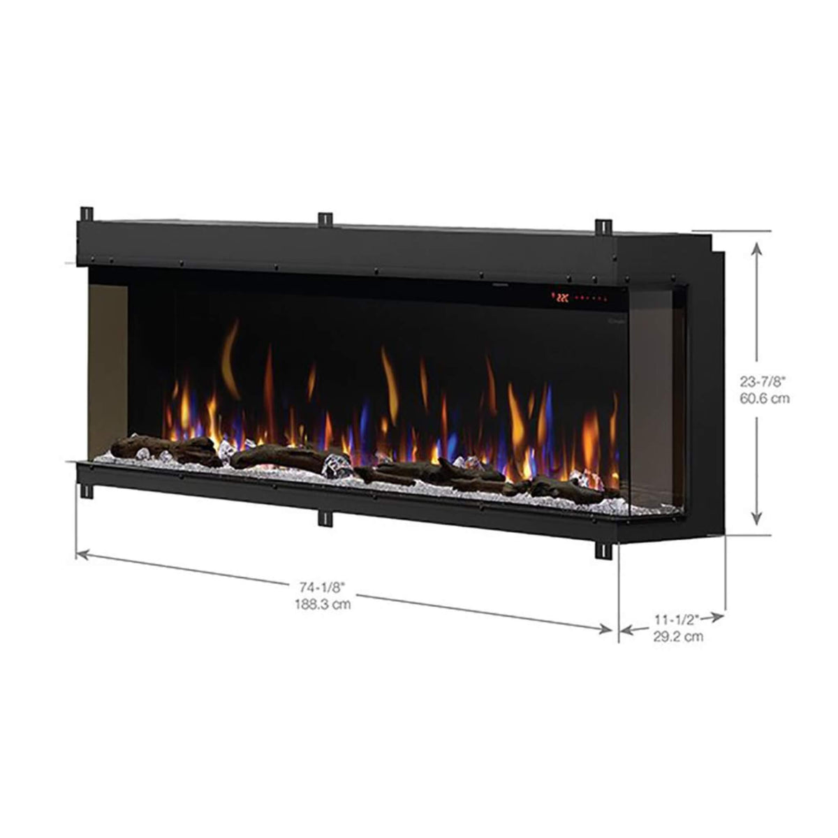 Dimplex IgniteXL Bold 74-Inch Deep Built-In Linear Electric Fireplace [XLF7417-XD]