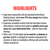 Dimplex IgniteXL 60-Inch Linear Fireplace Electric W/ Heat Boost & Multi Function Remote [XLF60]