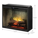 Dimplex Revillusion Built-In Electric Firebox W/ Weathered Concrete Line & Plug Kit [RBF30/42WC-FG]
