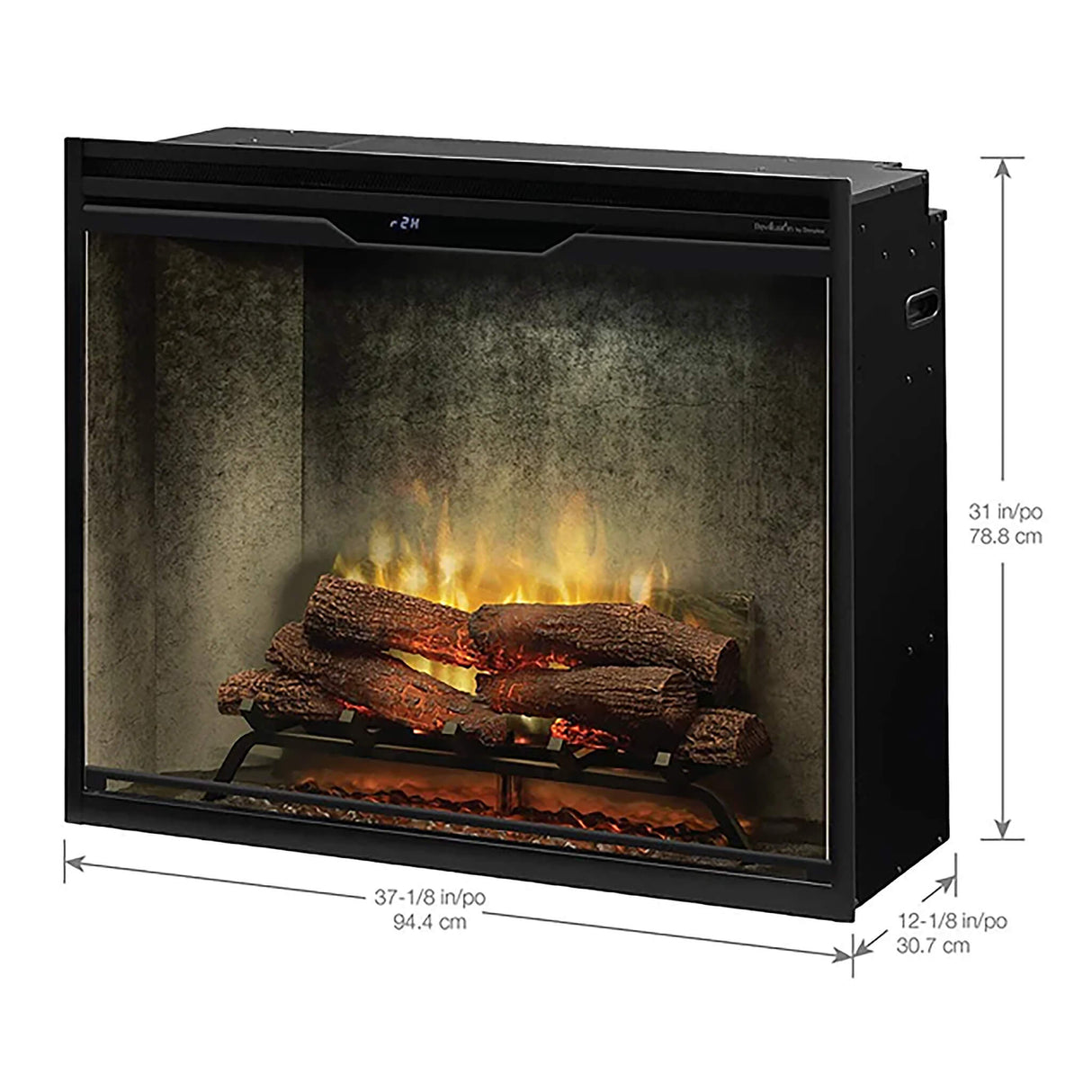 Dimplex Revillusion Built-In Electric Firebox W/ Weathered Concrete Line & Plug Kit [RBF30/42WC-FG]
