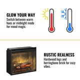 Dimplex Revillusion Built-In Electric Firebox W/ Weathered Concrete Line & Plug Kit [RBF30/42WC-FG]