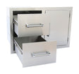 KoKoMo Outdoor Kitchen Stainless Steel Two Drawer/One Door Combo