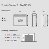 Dynasty Presto 35-Inch Vent Free Electric Firebox Insert With Remote Control [DY-FI35D]