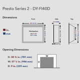 Dynasty Presto 40-Inch Built-In Electric Firebox Insert With Adjustable Flame Settings [DY-FI40D]