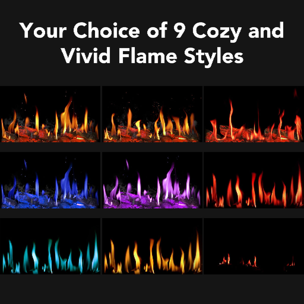 Dynasty Tempo 100-Inch Virtual Linear Electric Fireplace [DY-FVX100]