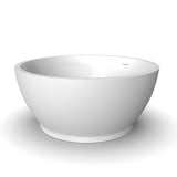 52.7 Inch Round Freestanding Solid Surface Soaking Bathtub