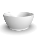 52.7 Inch Round Freestanding Solid Surface Soaking Bathtub