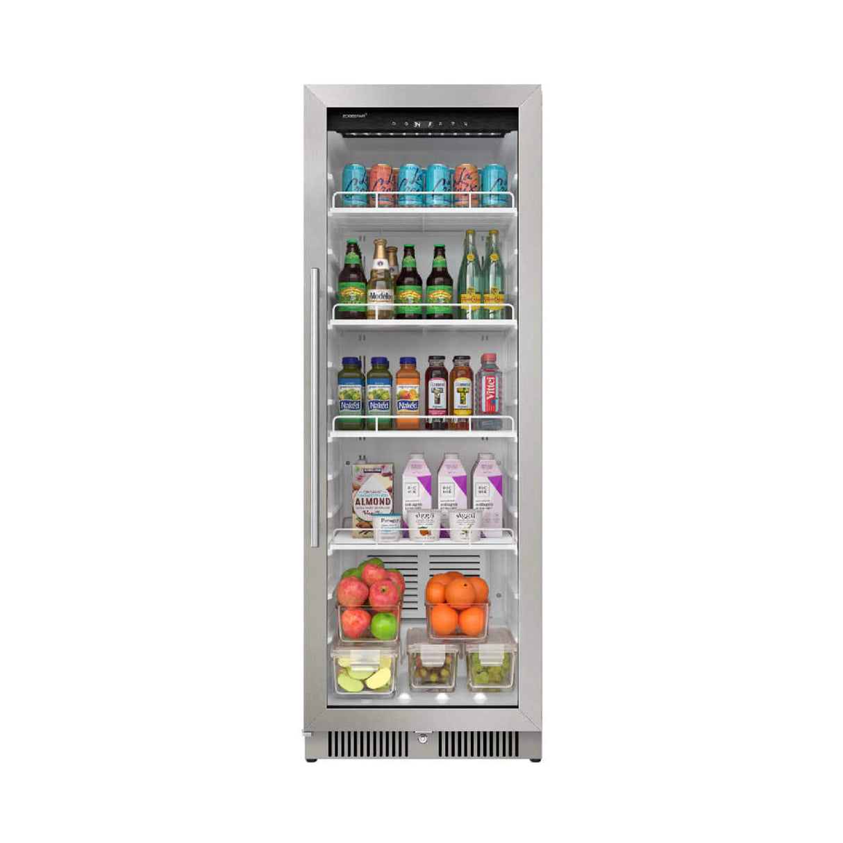 Edgestar 22-Inch 10.1 Cubic Feet Commercial Beverage Merchandiser With Temperature Alarm and Reversible Door [VBM101SS]