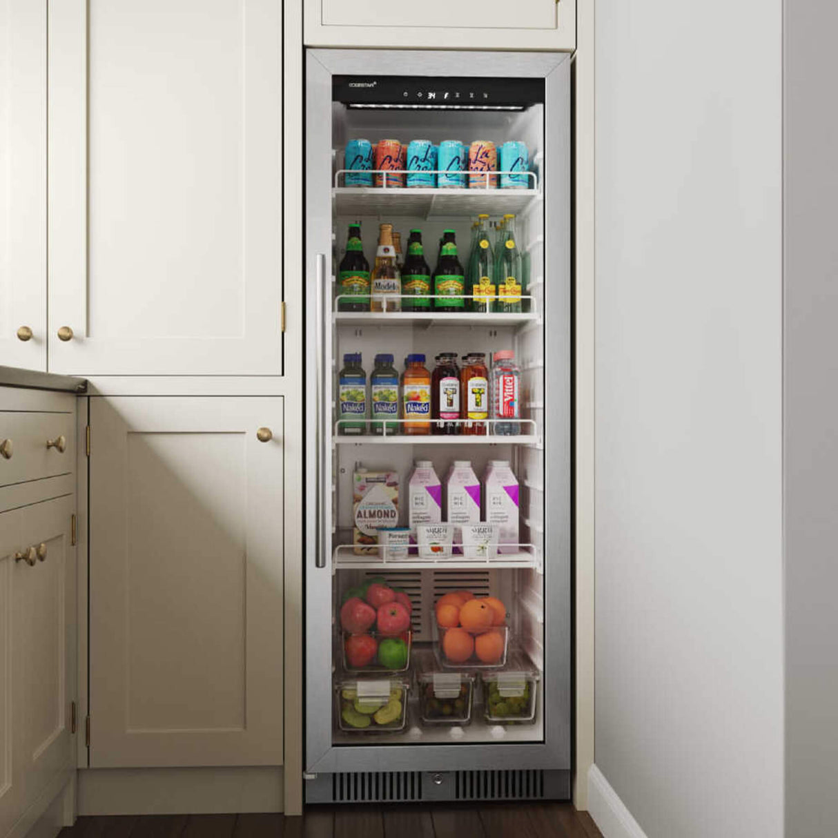 Edgestar 22-Inch 10.1 Cubic Feet Commercial Beverage Merchandiser With Temperature Alarm and Reversible Door [VBM101SS]