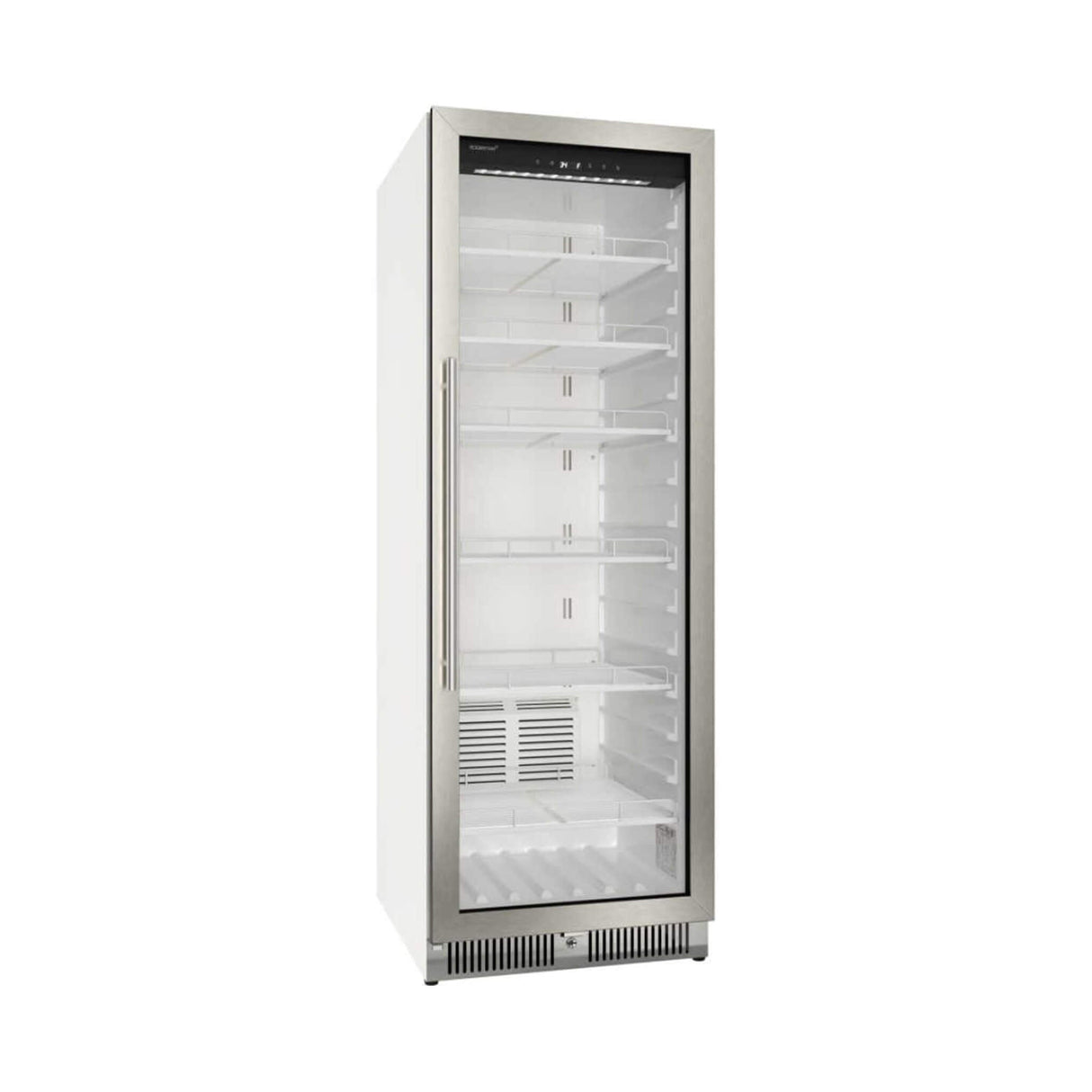 Edgestar 24-Inch 13.7 Cubic Feet Commercial Beverage Merchandiser With Temperature Alarm And Reversible Door [VBM131SS]