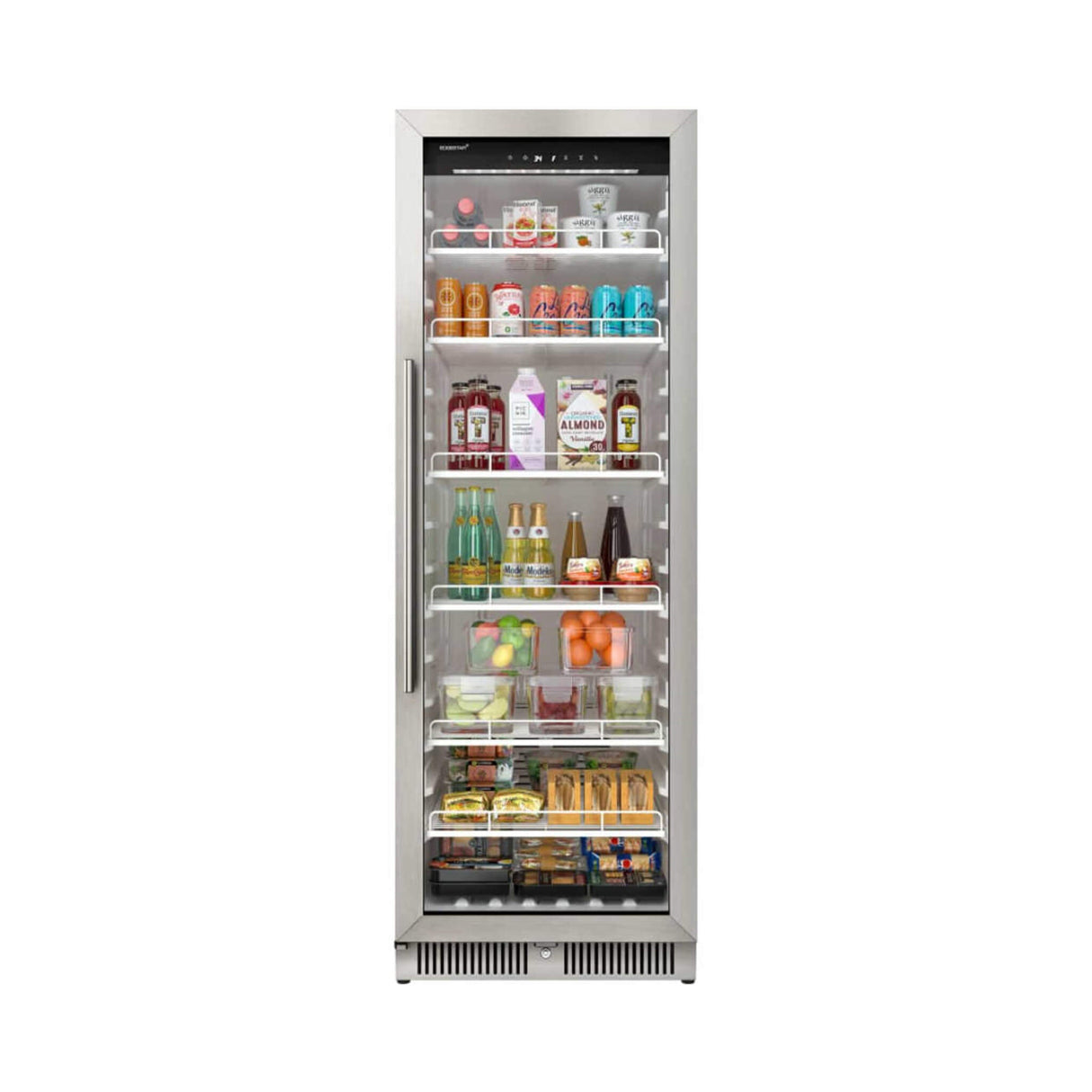 Edgestar 24-Inch 13.7 Cubic Feet Commercial Beverage Merchandiser With Temperature Alarm And Reversible Door [VBM131SS]