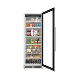 Edgestar 24-Inch 13.7 Cubic Feet Commercial Beverage Merchandiser With Temperature Alarm And Reversible Door [VBM131SS]
