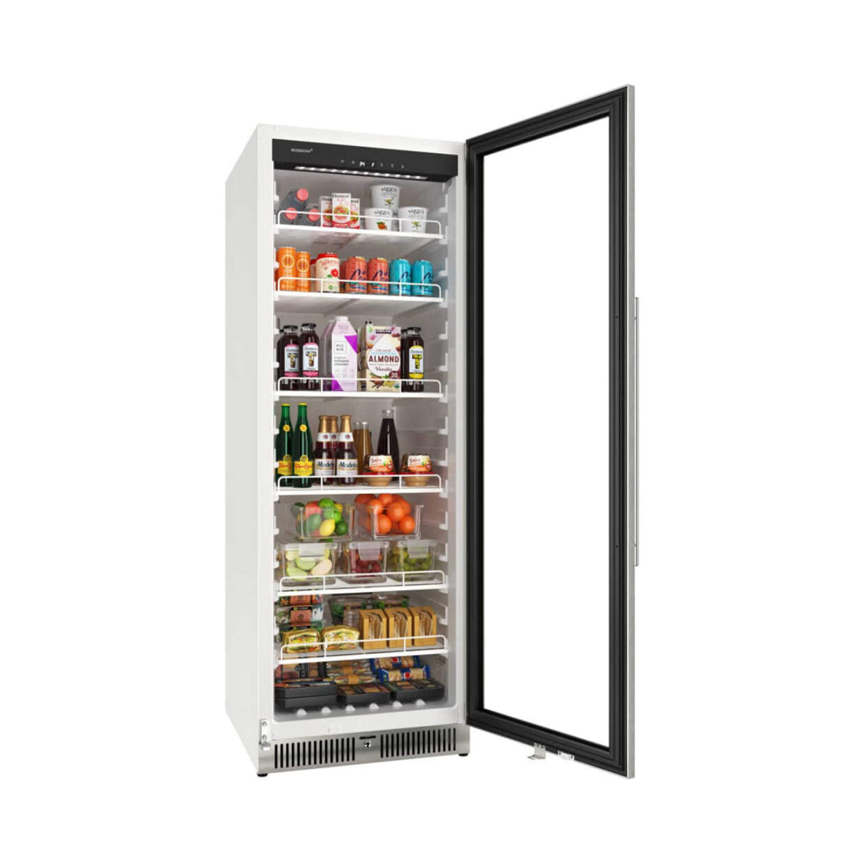 Edgestar 24-Inch 13.7 Cubic Feet Commercial Beverage Merchandiser With Temperature Alarm And Reversible Door [VBM131SS]