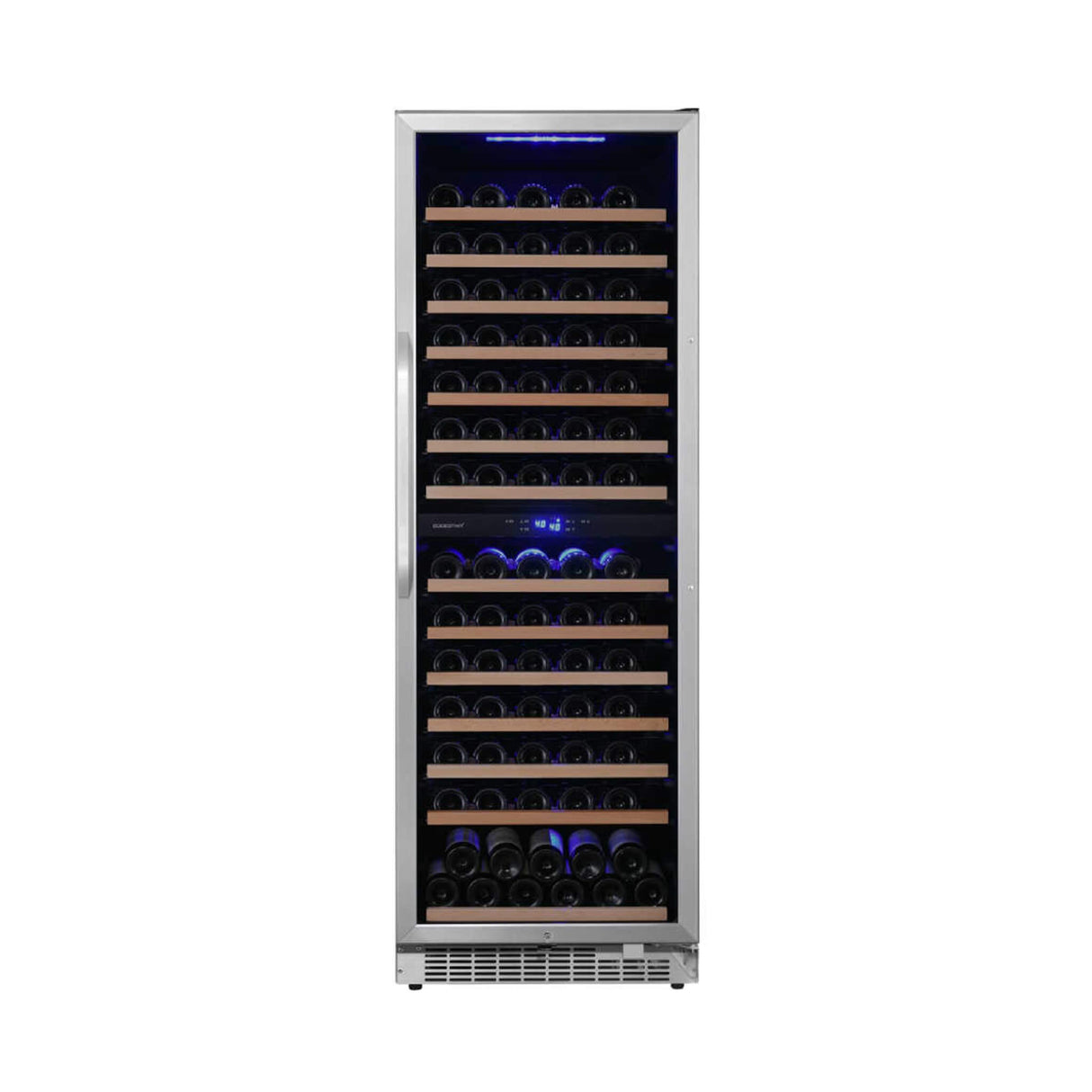 Edgestar 24-Inch 141 Bottle Capacity Freestanding Dual Zone Wine Cooler With Interior Lighting [CWR1552DZ]