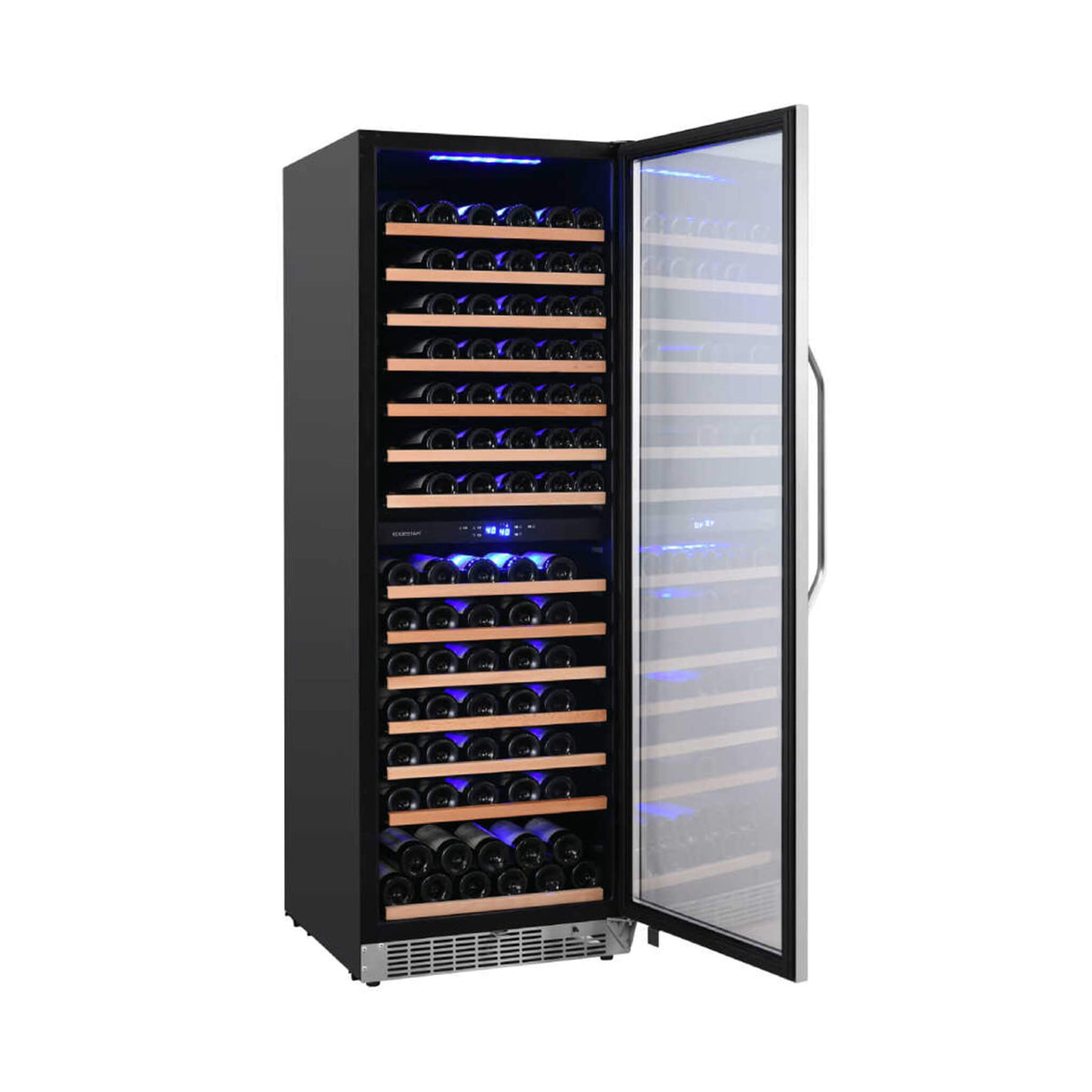 Edgestar 24-Inch 141 Bottle Capacity Freestanding Dual Zone Wine Cooler With Interior Lighting [CWR1552DZ]