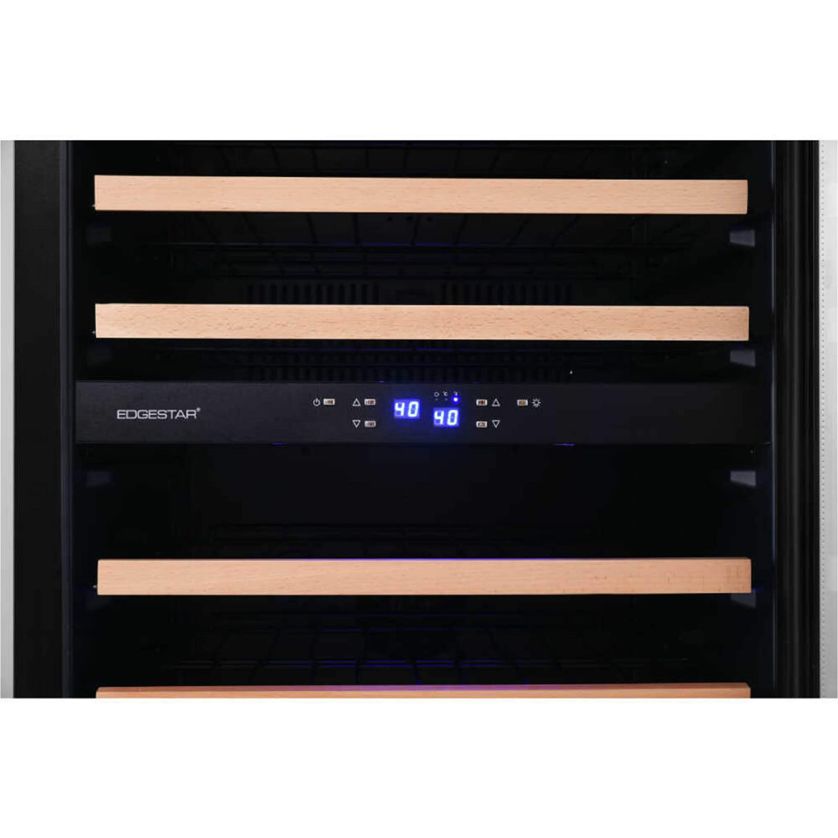 Edgestar 24-Inch 141 Bottle Capacity Freestanding Dual Zone Wine Cooler With Interior Lighting [CWR1552DZ]