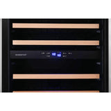 Edgestar 24-Inch 141 Bottle Capacity Freestanding Dual Zone Wine Cooler With Interior Lighting [CWR1552DZ]