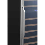 Edgestar 24-Inch 142 Bottle Built-In Dual Zone Double Door Wine Cooler With Door Lock [CWR1553DD]