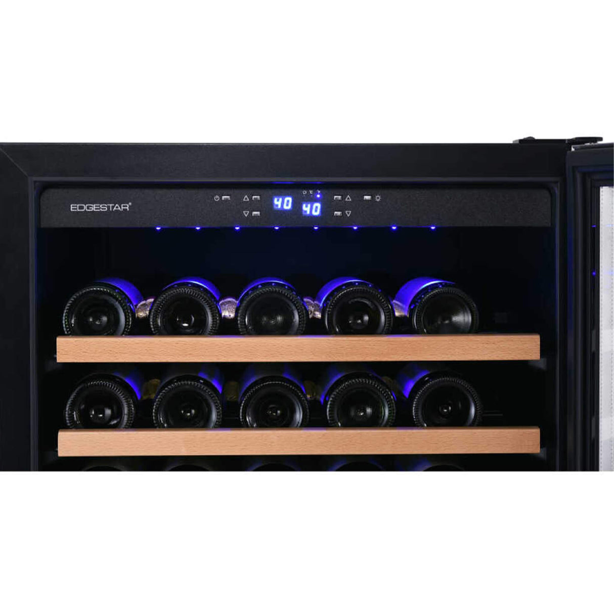 Edgestar 24-Inch 142 Bottle Built-In Dual Zone Double Door Wine Cooler With Door Lock [CWR1553DD]