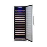 Edgestar 24-Inch Wide 151 Bottle Capacity Freestanding Single Zone Wine Cooler With Even Cooling Technology
