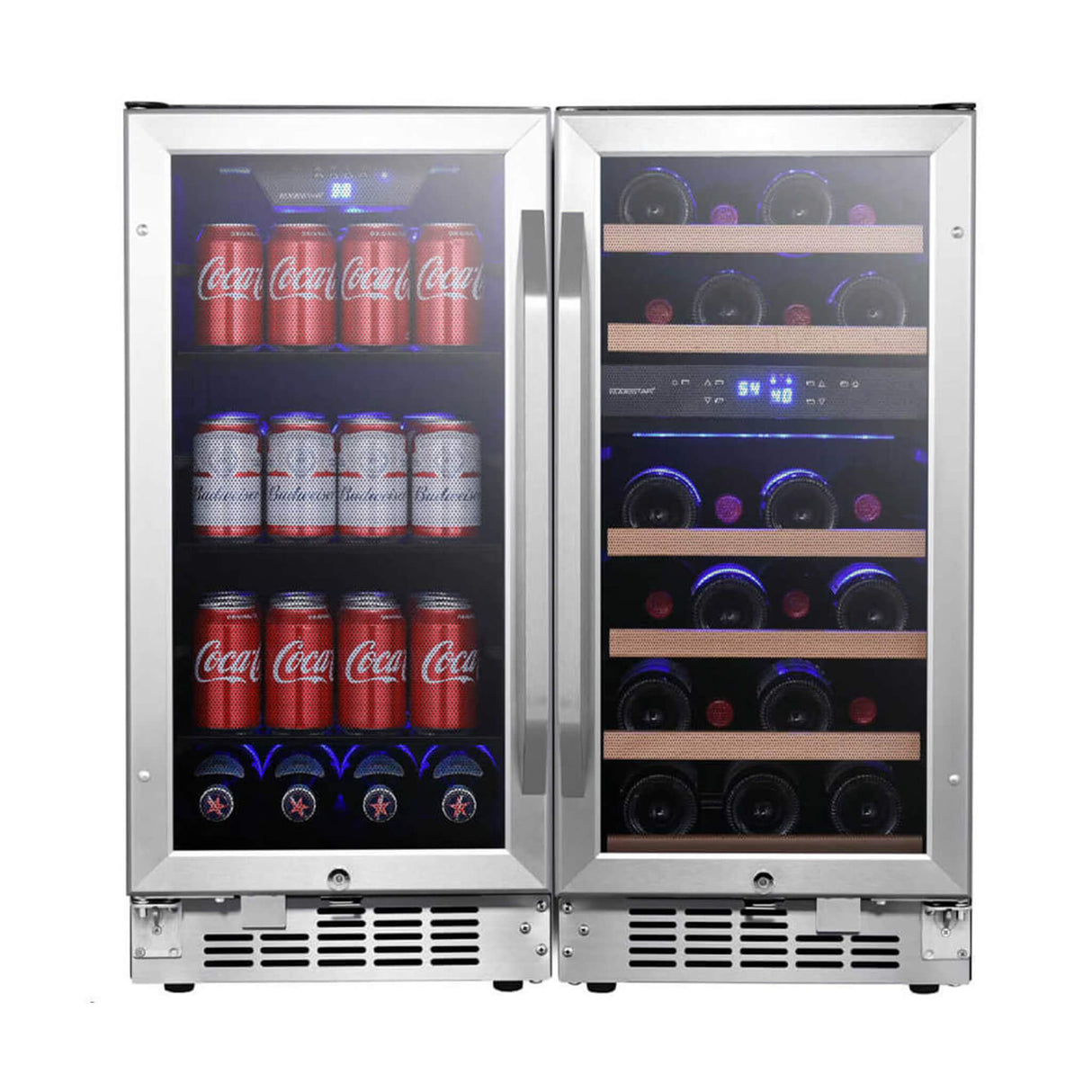 Edgestar 30-Inch Dual Zone Side By Side Cooler With 26 Wine Bottle And 80 Can Capacity [CWBV80261]