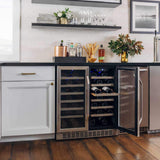 Edgestar 30-Inch Wide 56 Bottle Capacity Built-In French Door Wine Cooler With Door Locks [CWR5631FD]