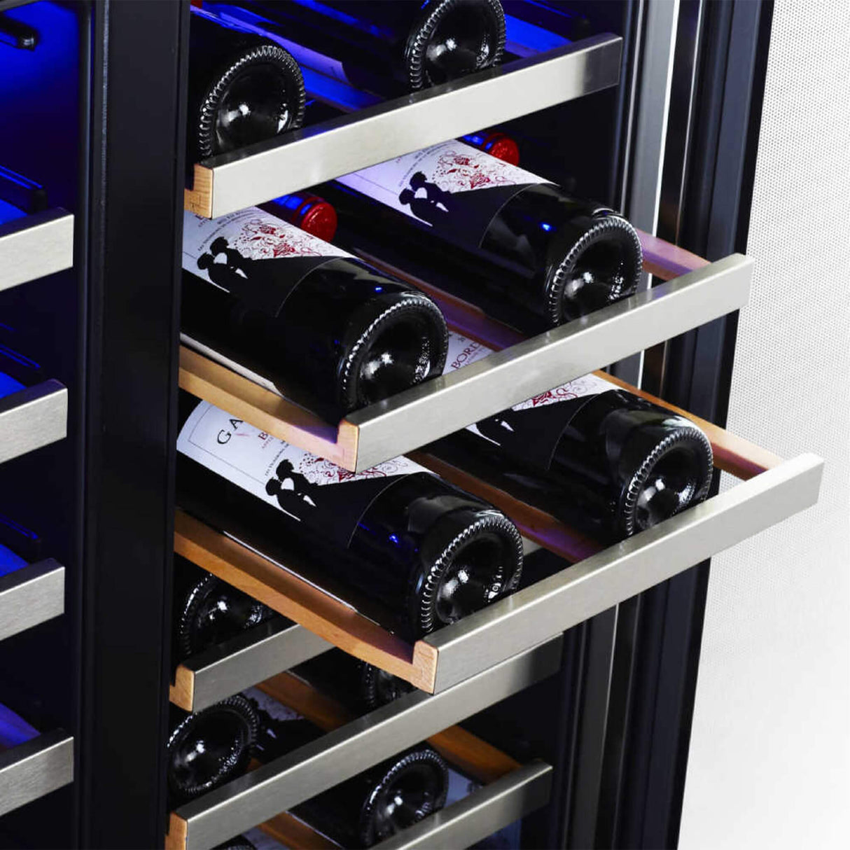 Edgestar 30-Inch Wide 56 Bottle Capacity Built-In French Door Wine Cooler With Door Locks [CWR5631FD]