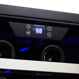 Edgestar 30-Inch Wide 56 Bottle Capacity Built-In French Door Wine Cooler With Door Locks [CWR5631FD]