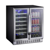 Edgestar 30-Inch Wide 28 Bottle Built In Dual Zone Beverage Center With 86 Can Capacity