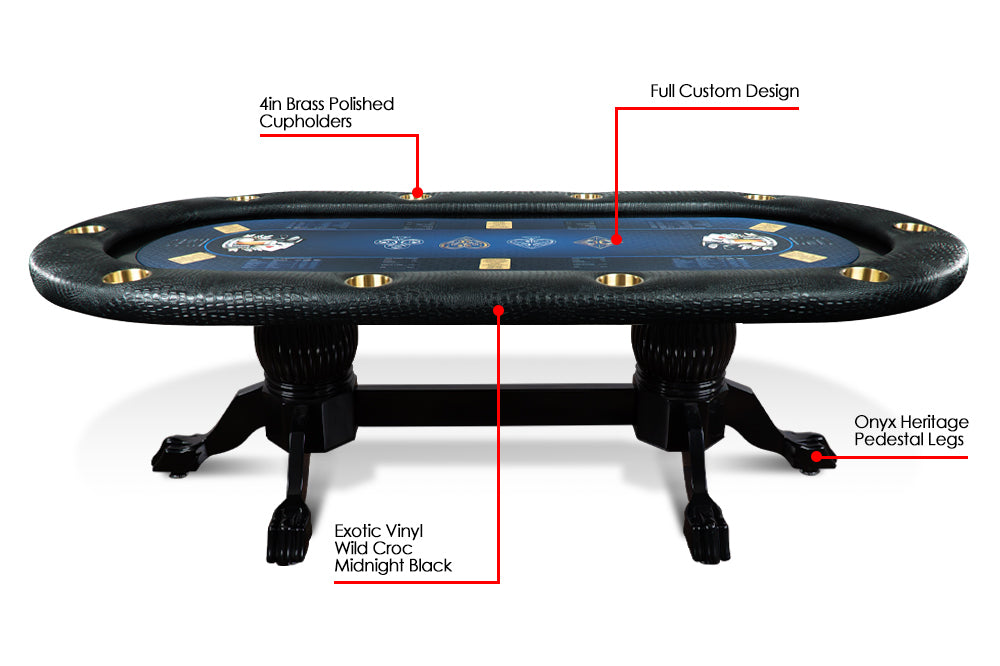 Elite Poker Table Onyx – Luxury Wood Poker Table