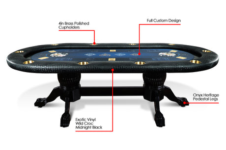 Elite Poker Table Onyx – Luxury Wood Poker Table