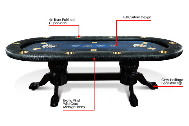 Elite Poker Table Onyx – Luxury Wood Poker Table