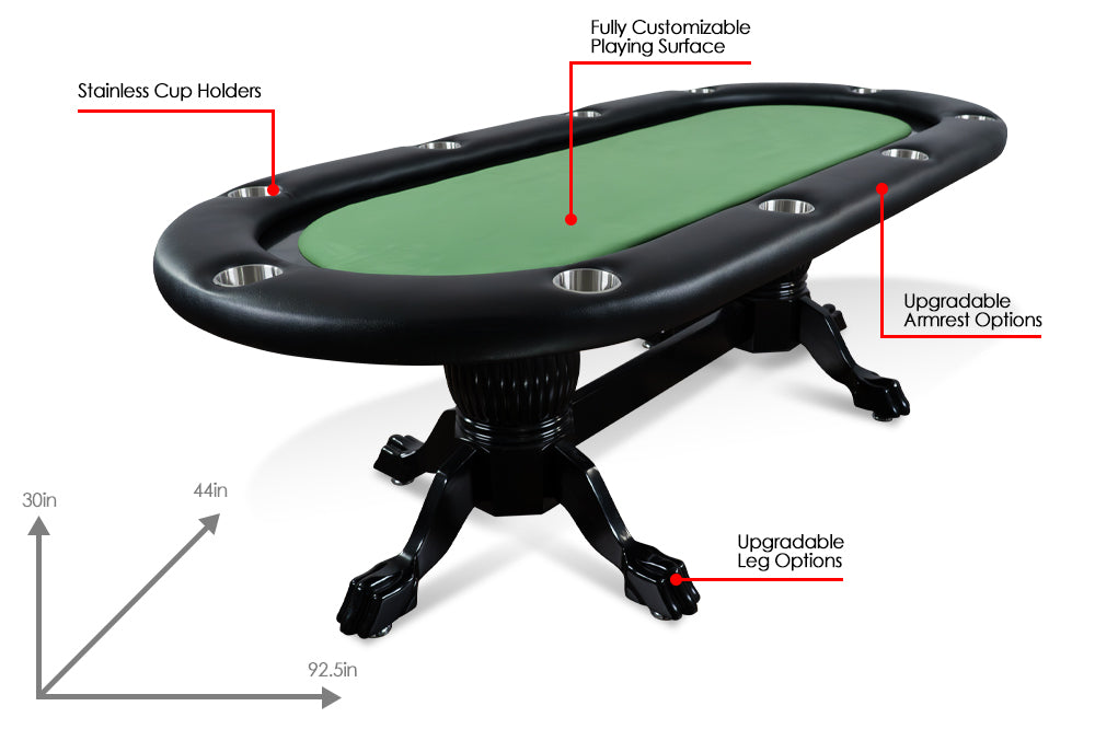 Elite Poker Table Onyx – Luxury Wood Poker Table