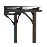 [10X12FT] Alora Premium Outdoor Brown Cedar Wood Pergola For Spacious Patios (SAK45639)