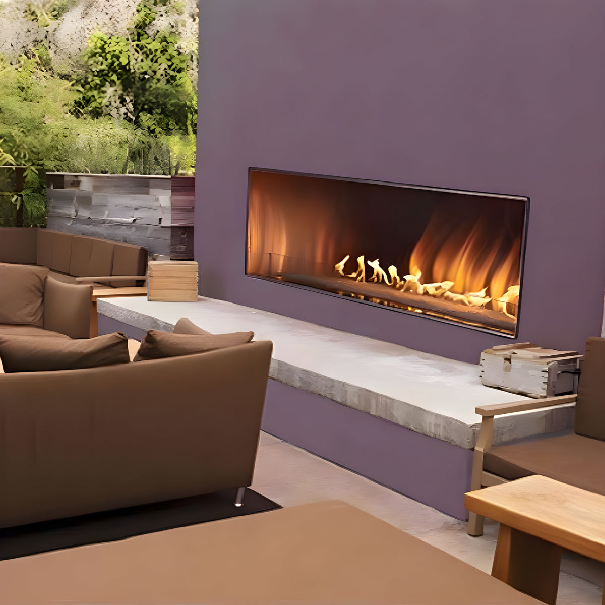 Empire Comfort Systems Carol Rose Coastal Linear Outdoor Fireplace [OLL48/60FP12SN]