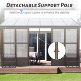 [12X16FT] Alora Horizon Extra-Large Heavy-Duty All-Season Sunroom With Sliding Doors And Polycarbonate Windows (SAK98357)