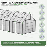 [10X36FT] Extra-Large Heavy-Duty Outdoor Walk-In Greenhouse With Adjustable Roof Vents, 4MM (SAK26174)