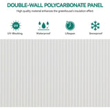 [10X12FT] Extra-Large Heavy-Duty Polycarbonate Aluminum Greenhouse With Sliding Doors And Vents (SAK74183)