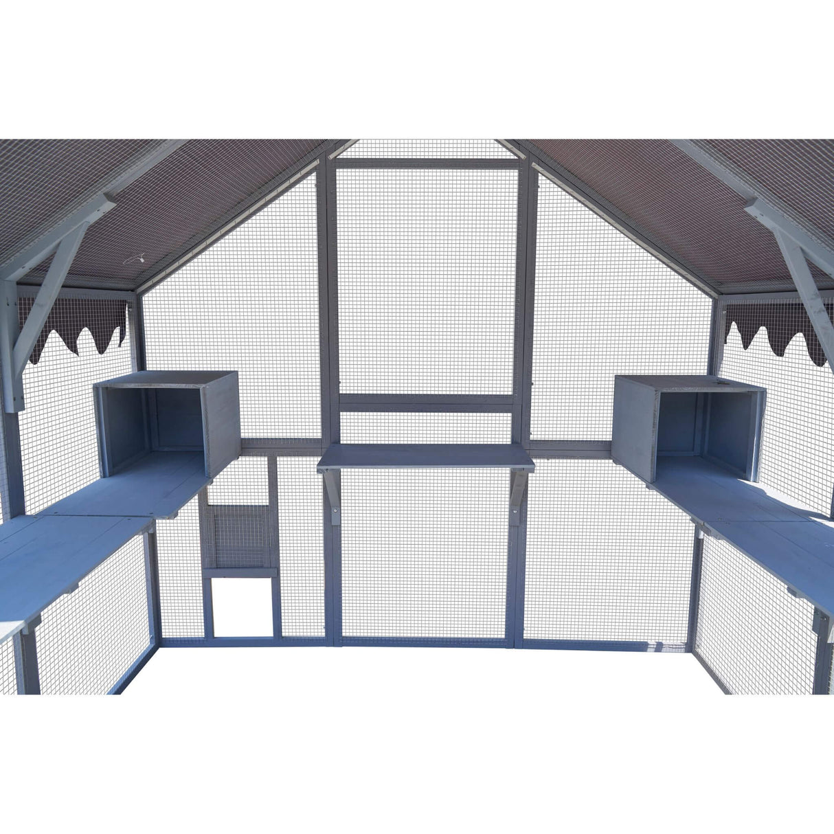Alora Extra Large Outdoor Cat Kitten Playpen House With Platforms, And Waterproof Cover (SAK55092)